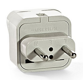 Universal Plug Adapter for Europe (Type C) Grounded