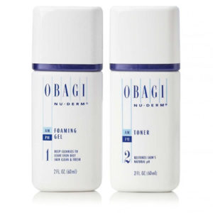 Obagi NuDerm Foaming Gel + Toner 2oz Travel Duo