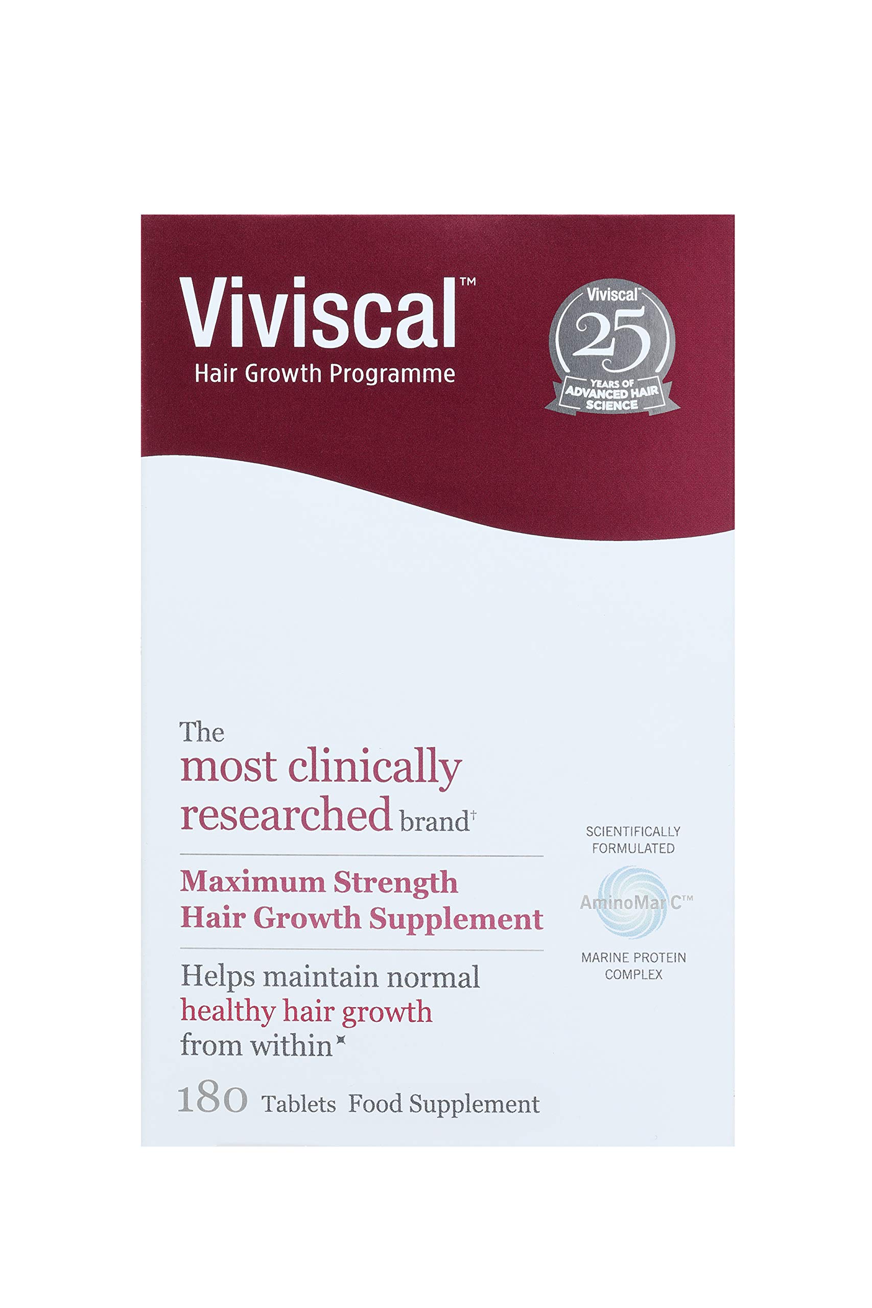 Viviscal Hair Growth Maximum Strength Supplement 180 Tablets | SkinMedix |  SkinMedix
